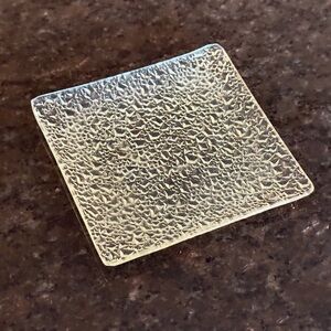 Textured Glass Soap Dish/Trinket Tray